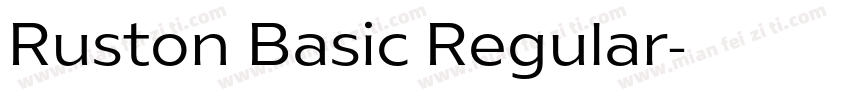 Ruston Basic Regular字体转换
